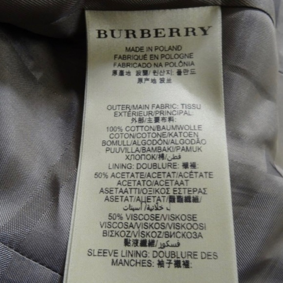 Burberry London Women’s Pin Striped Pant Suit Pale Flint Blue Sz 8 Cotton NWT - Picture 14 of 16